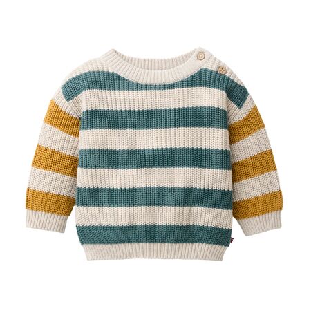 People Wear Organic Baby Strick-Pullover bunt geringelt