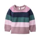 People Wear Organic Baby Strick-Pullover bunt geringelt mauve