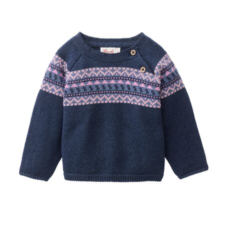 People Wear Organic Baby Norwegerstil-Pullover indigoblau...