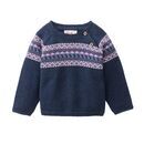 People Wear Organic Baby Norwegerstil-Pullover indigoblau melange