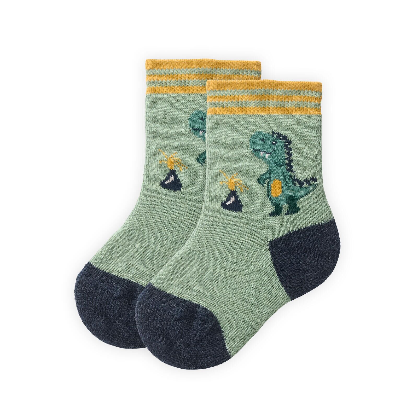 People Wear Organic Baby Frottee-Socken Dino