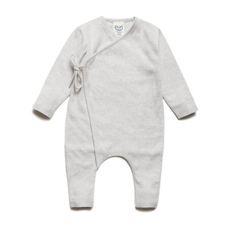 puri organic Baby Overall Doppelstrick beigemelange