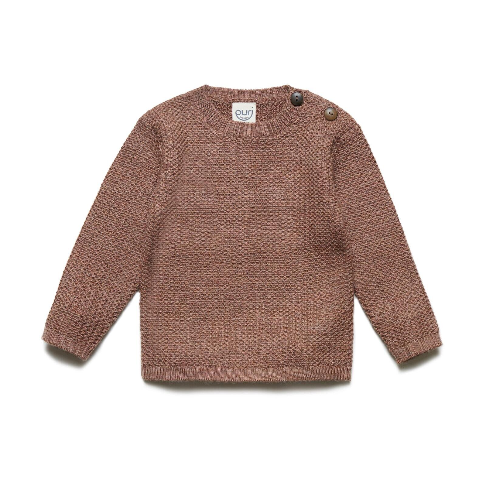 puri organic Baby Pullover Struktur reine Wolle