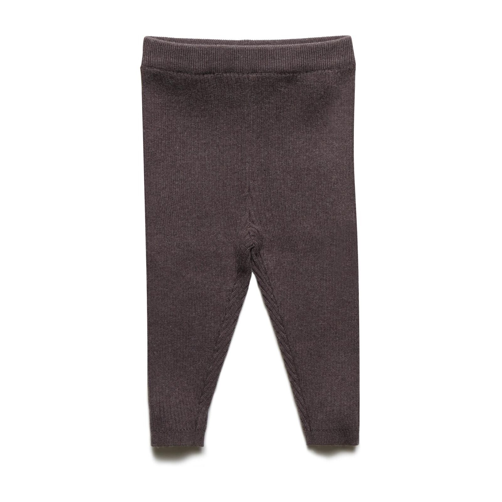 puri organic Baby Leggings Rippstrick schokolade 50/56