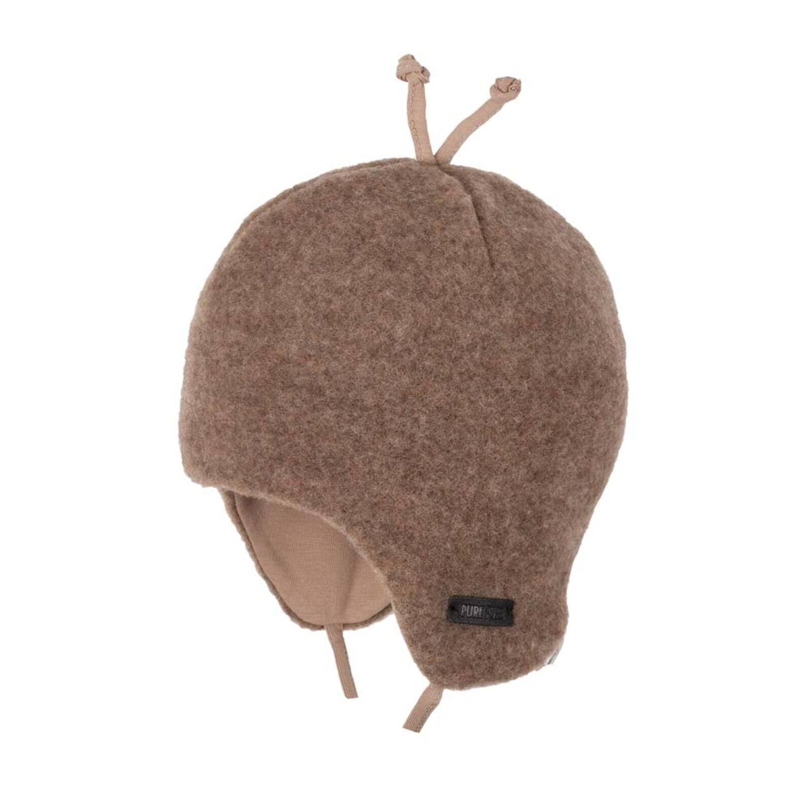 PURE PURE  Baby Mtze Wollfleece walnuss 45