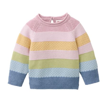 People Wear Organic Baby Pullover Strick bunt geringelt