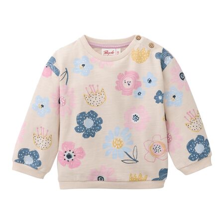 People Wear Organic Baby Sweat hellbeige groe Blumen