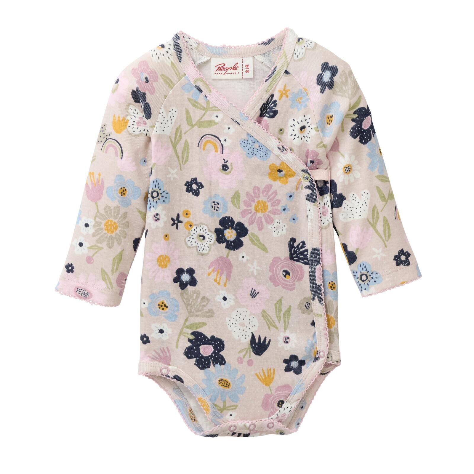 People Wear Organic Baby Wickelbody blassrosa/Blten 74/80