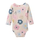 People Wear Organic Baby Body langarm hellbeige/Blumen 98/104