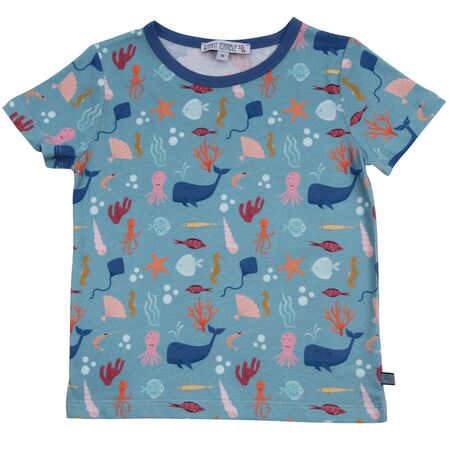 ENFANT TERRIBLE Kinder T-Shirt Meerestier turquoise-jeans