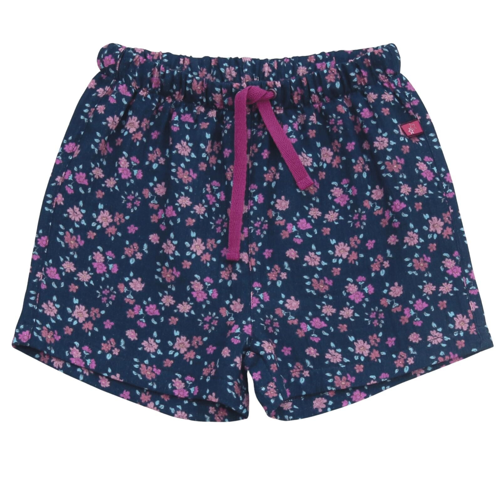 ENFANT TERRIBLE Kinder Hose kurz Musselin dunkelblau-magenta