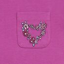 ENFANT TERRIBLE Kinder T-Shirt Herzstickerei magenta 116