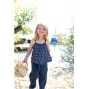 ENFANT TERRIBLE Kinder Top Musselin dunkelblau-magenta 104