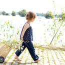 ENFANT TERRIBLE Kinder Top Musselin dunkelblau-magenta 104
