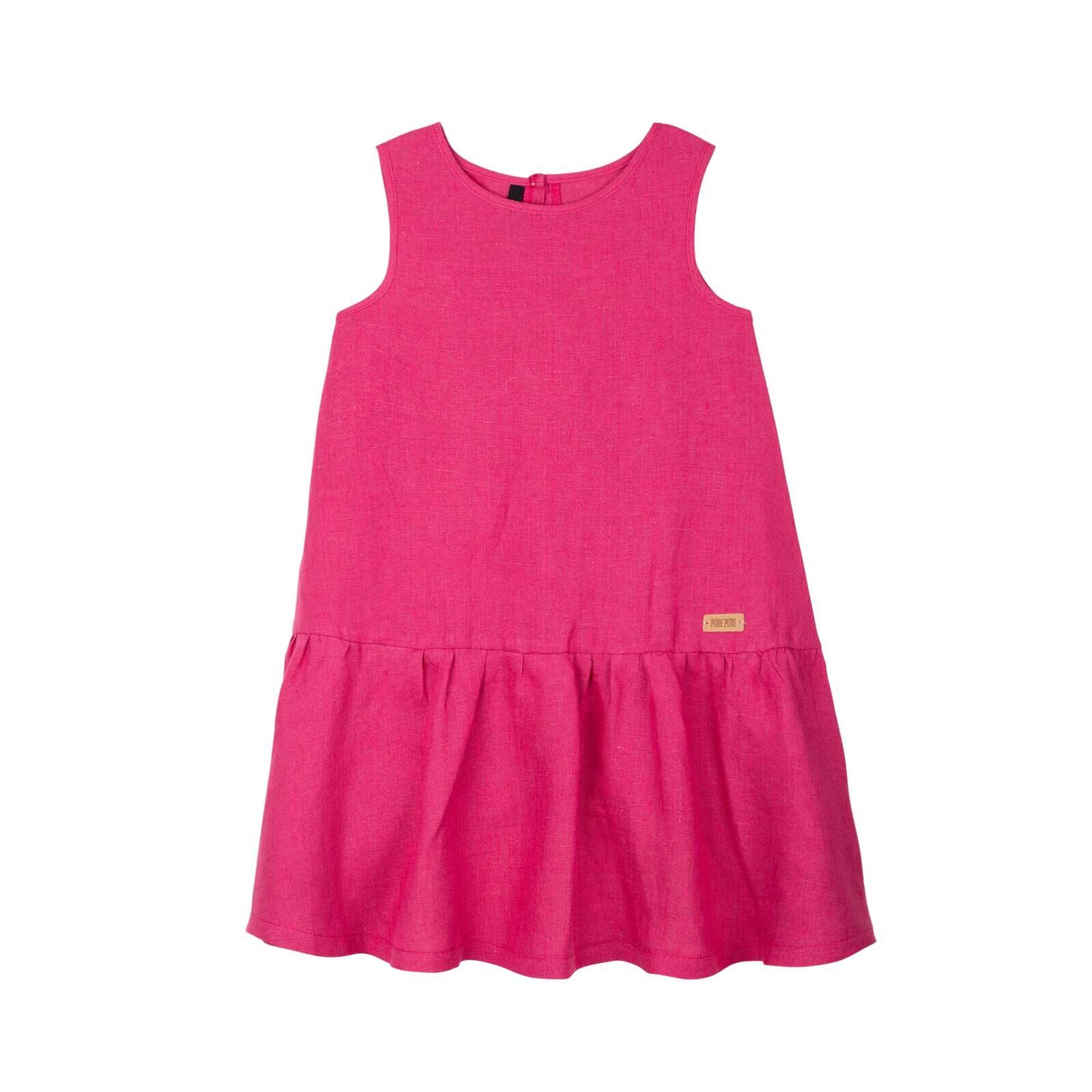 PURE PURE Kinder Kleid Leinen magenta 86