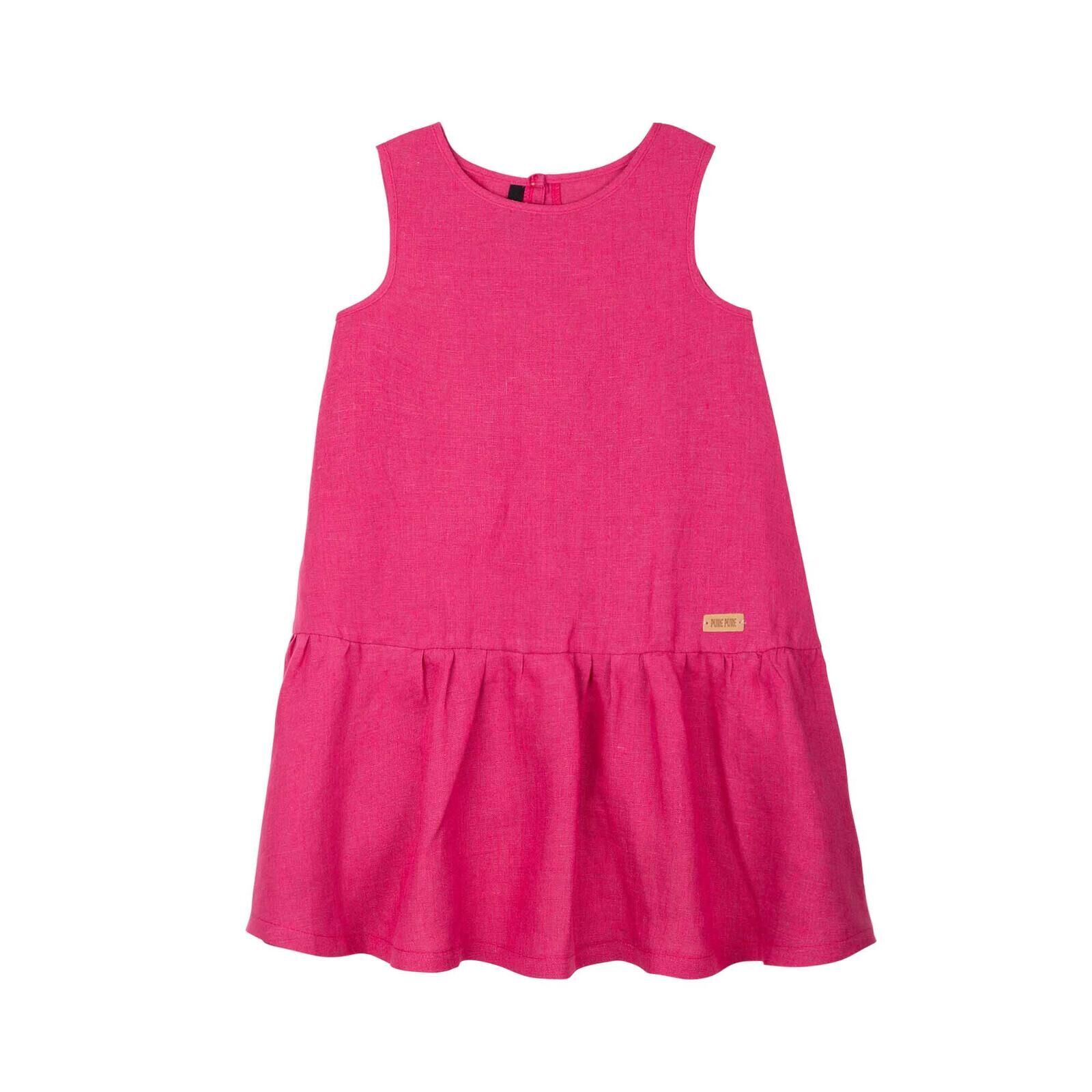 PURE PURE Kinder Kleid Leinen magenta 92