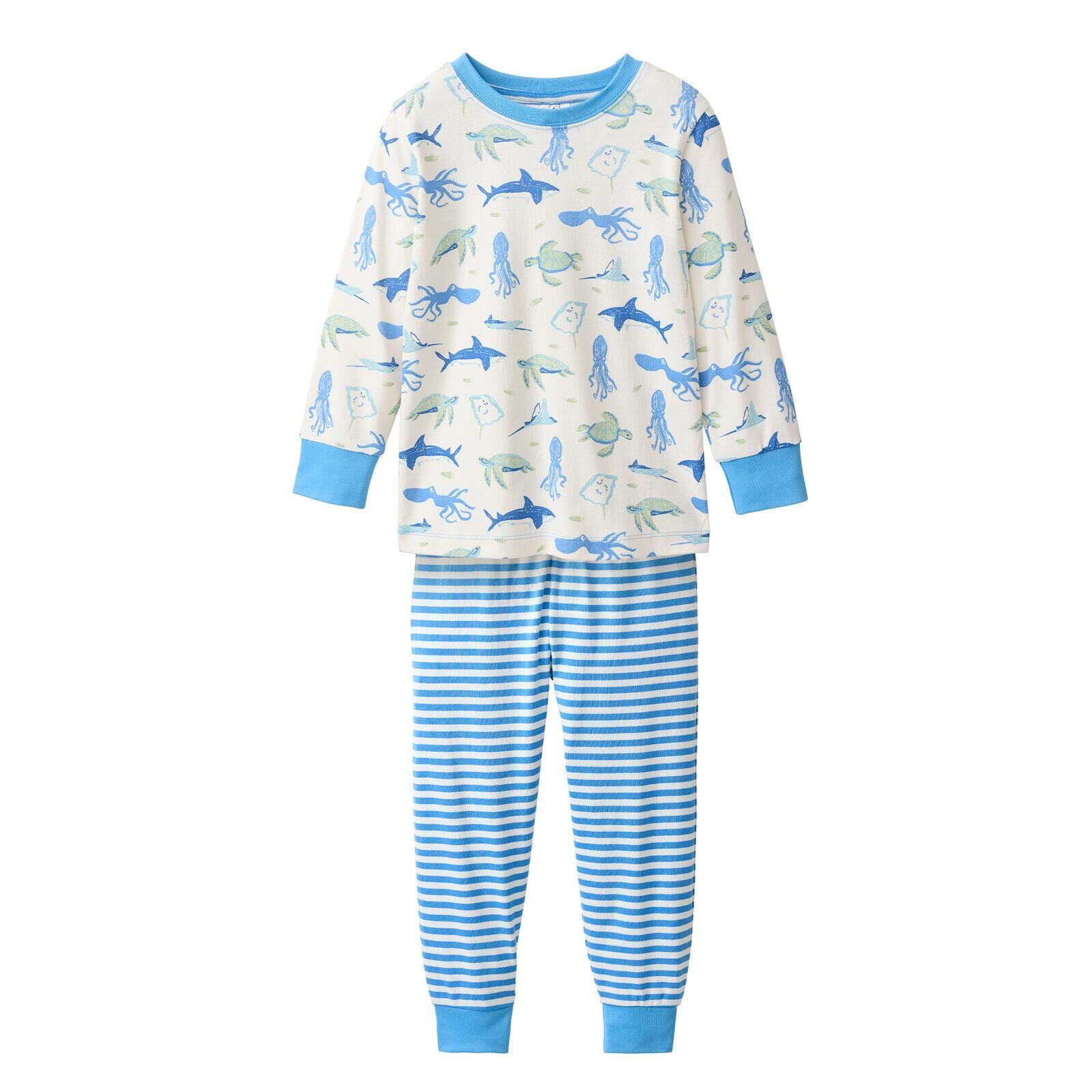 People Wear Organic Kinder Schlafanzug Meerestiere 98