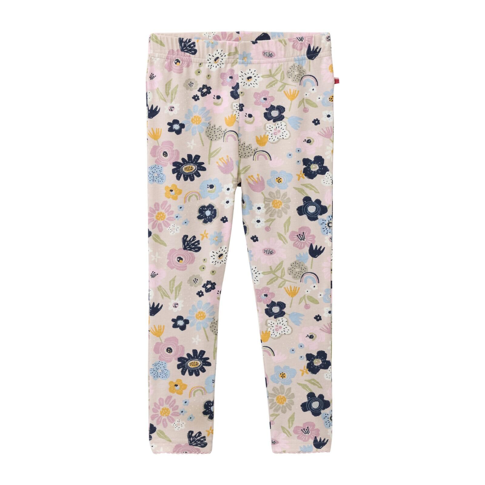 People Wear Organic Kinder Leggings Blumendruck blassrosa 128