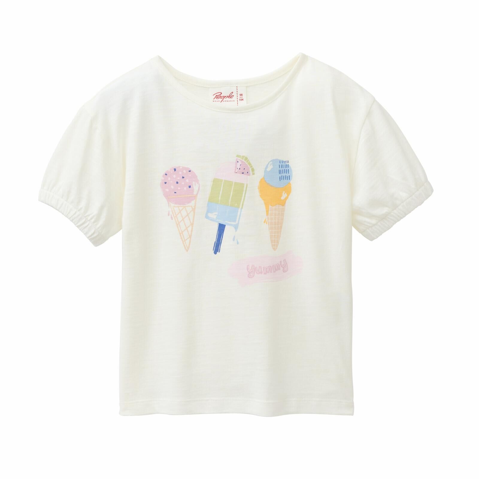 People Wear Organic Kinder Shirt kurzarm wei/Eis