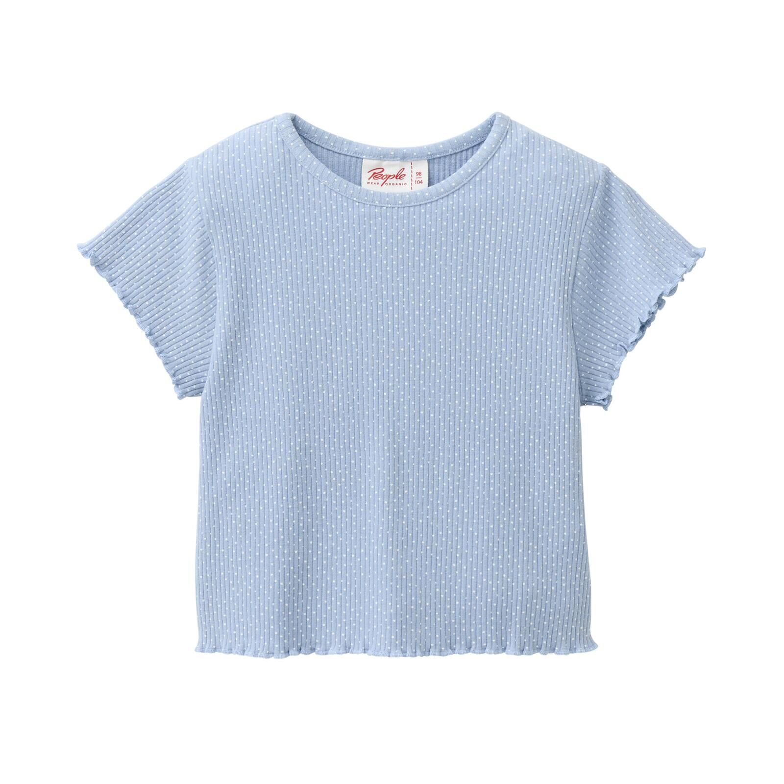 People Wear Organic Kinder Shirt kurzarm taubenblau Pnktchen