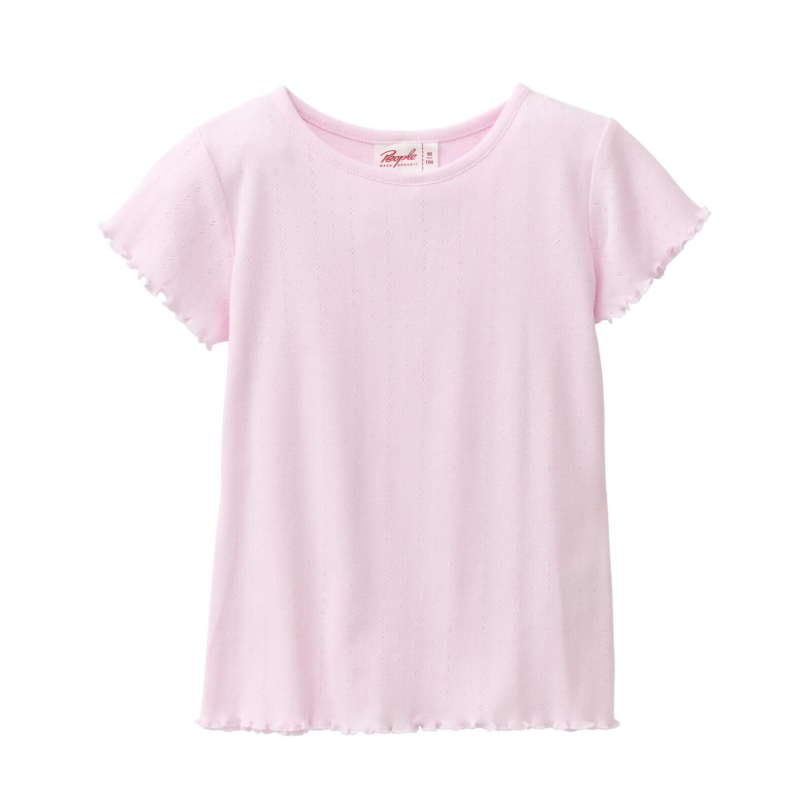 People Wear Organic Kinder Shirt kurzarm rosa 110/116
