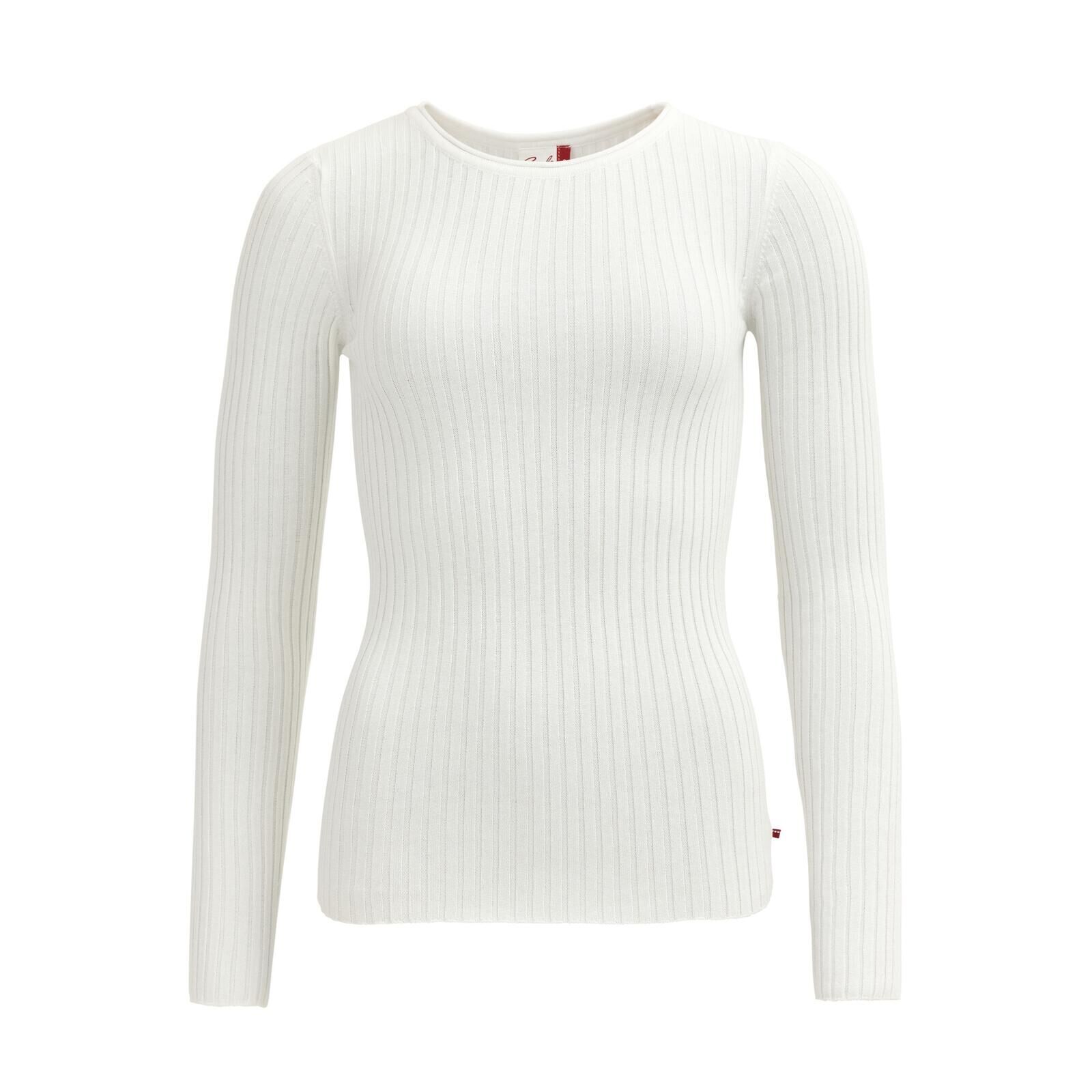 People Wear Organic Damen Pullover Rippstrick wei L