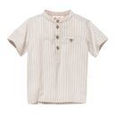 People Wear Organic Baby Hemd kurzarm sand gestreift 74/80