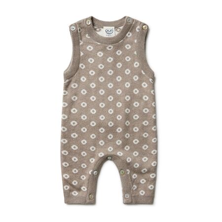 puri organic Baby Strampler taupe/natur