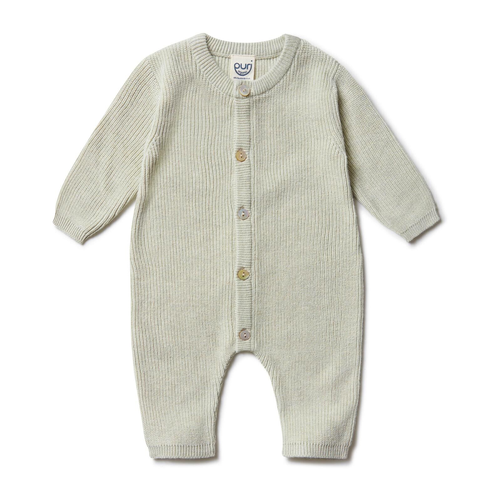 puri organic Baby Overall mit Seide