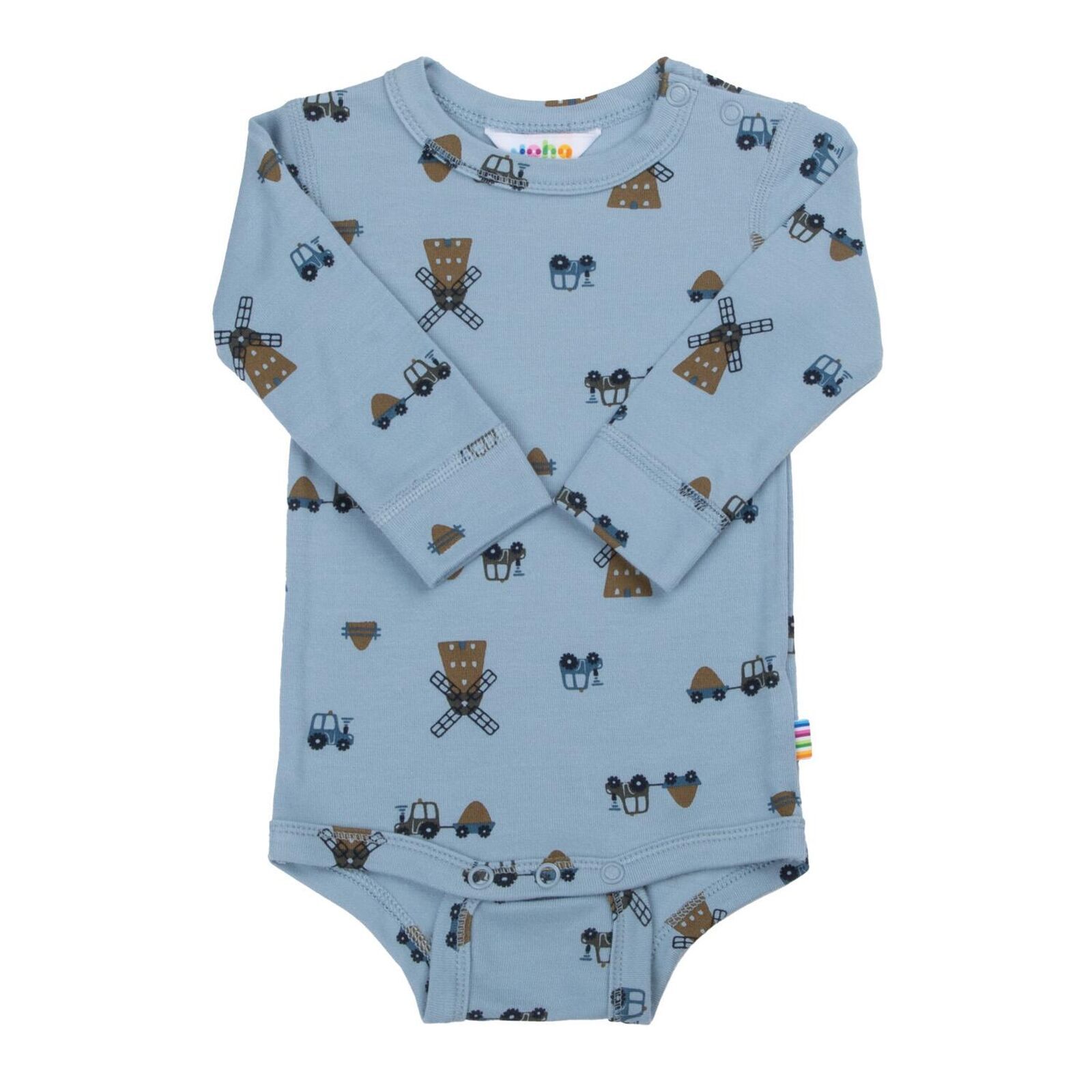 Joha Baby Body Langarm Viskose blau 80