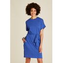 Tranquillo Damen Kleid Ajour-Jersey dazzling blue