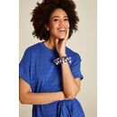 Tranquillo Damen Kleid Ajour-Jersey dazzling blue