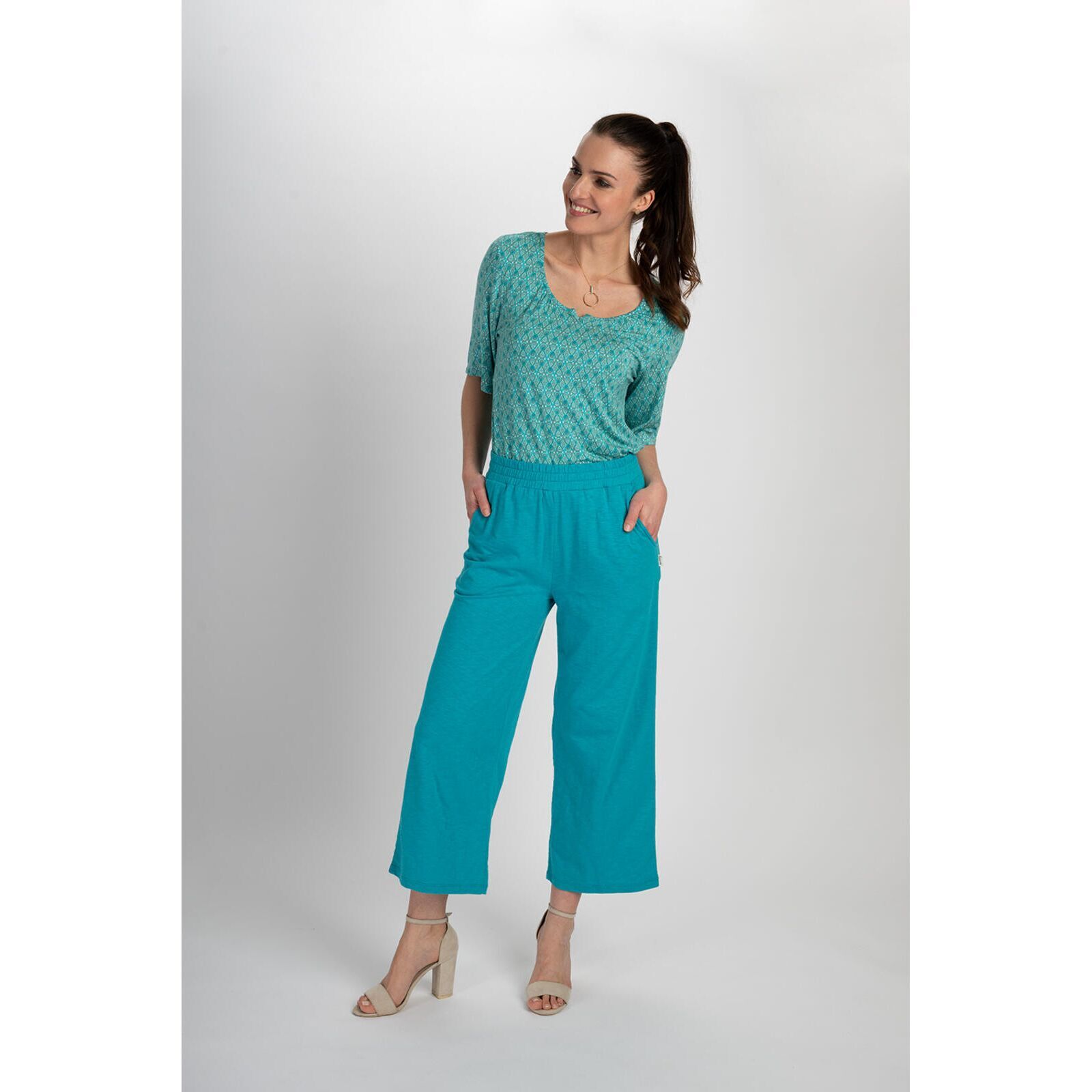 Tranquillo Damen Shirt Viskose lagoon L