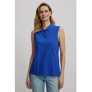 Tranquillo Damen Bluse Ajour-Jersey dazzling blue L