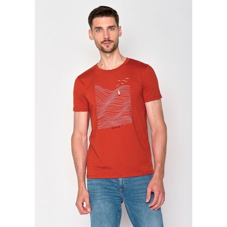 GREENBOMB Herren T-Shirt NATURE SEA VIBES Guide clay red