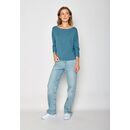 GREENBOMB Damen Shirt 3/4 Arm BASIC Simper sloppy blue