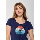 GREENBOMB Damen T-Shirt NATURE GOOD LIFE Loves navy