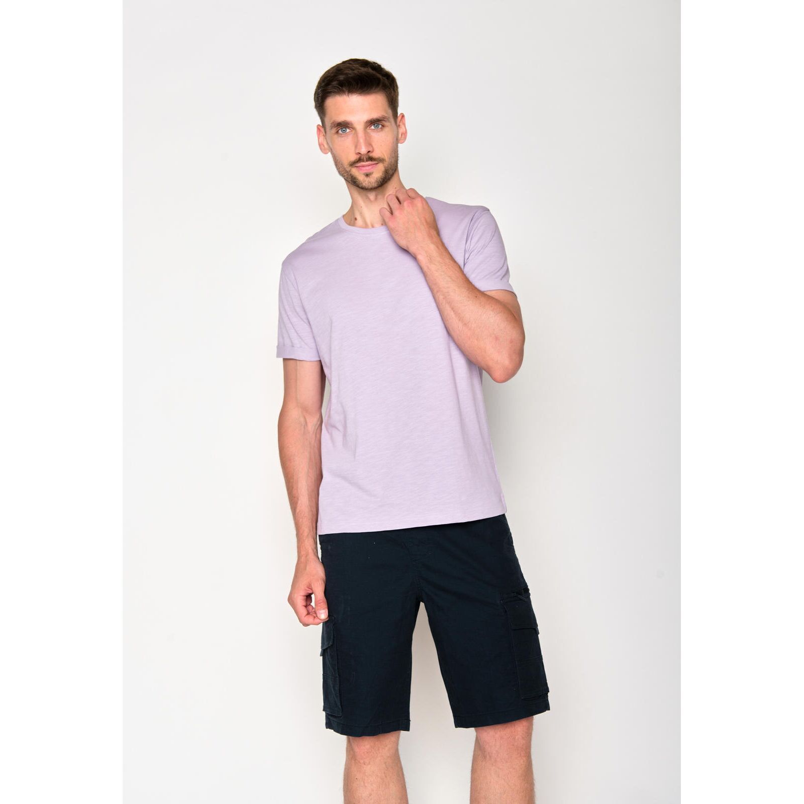GREENBOMB Herren T-Shirt BASIC Roll lilac S