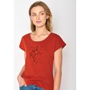 GREENBOMB Damen T-Shirt ANIMAL BIRD BRANCH Cool clay red S