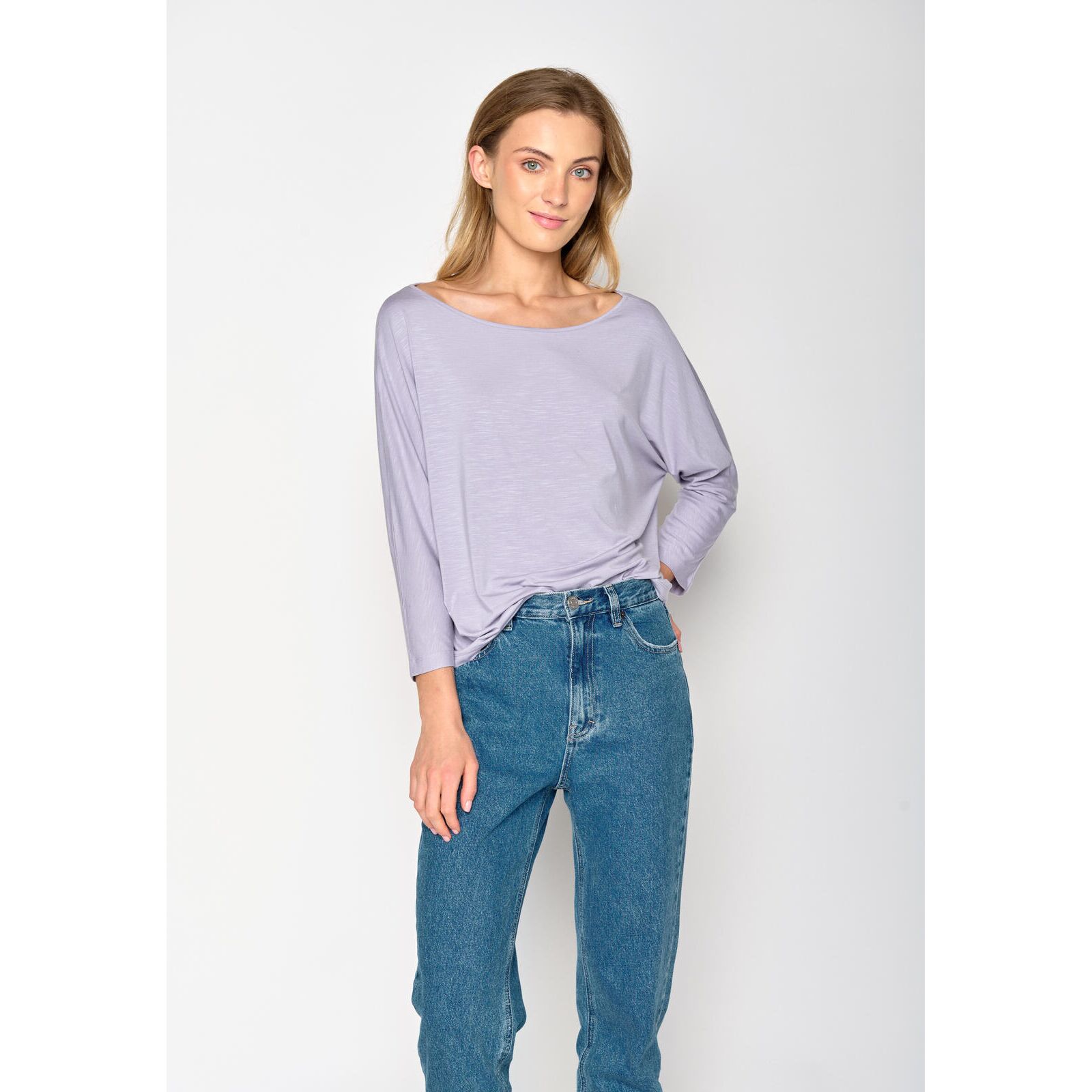 GREENBOMB Damen Shirt 3/4 Arm BASIC Simper lilac XS