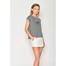 GREENBOMB Damen T-Shirt BIKE SEAGULLS Timid dirty olive S