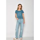 GREENBOMB Damen T-Shirt NATURE HIGH SEA Loves sloppy blue XS