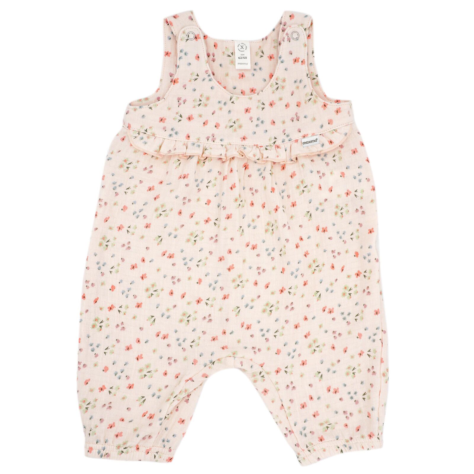 maximo Baby Overall Musselin 3/4 Lnge blassrosa-blume