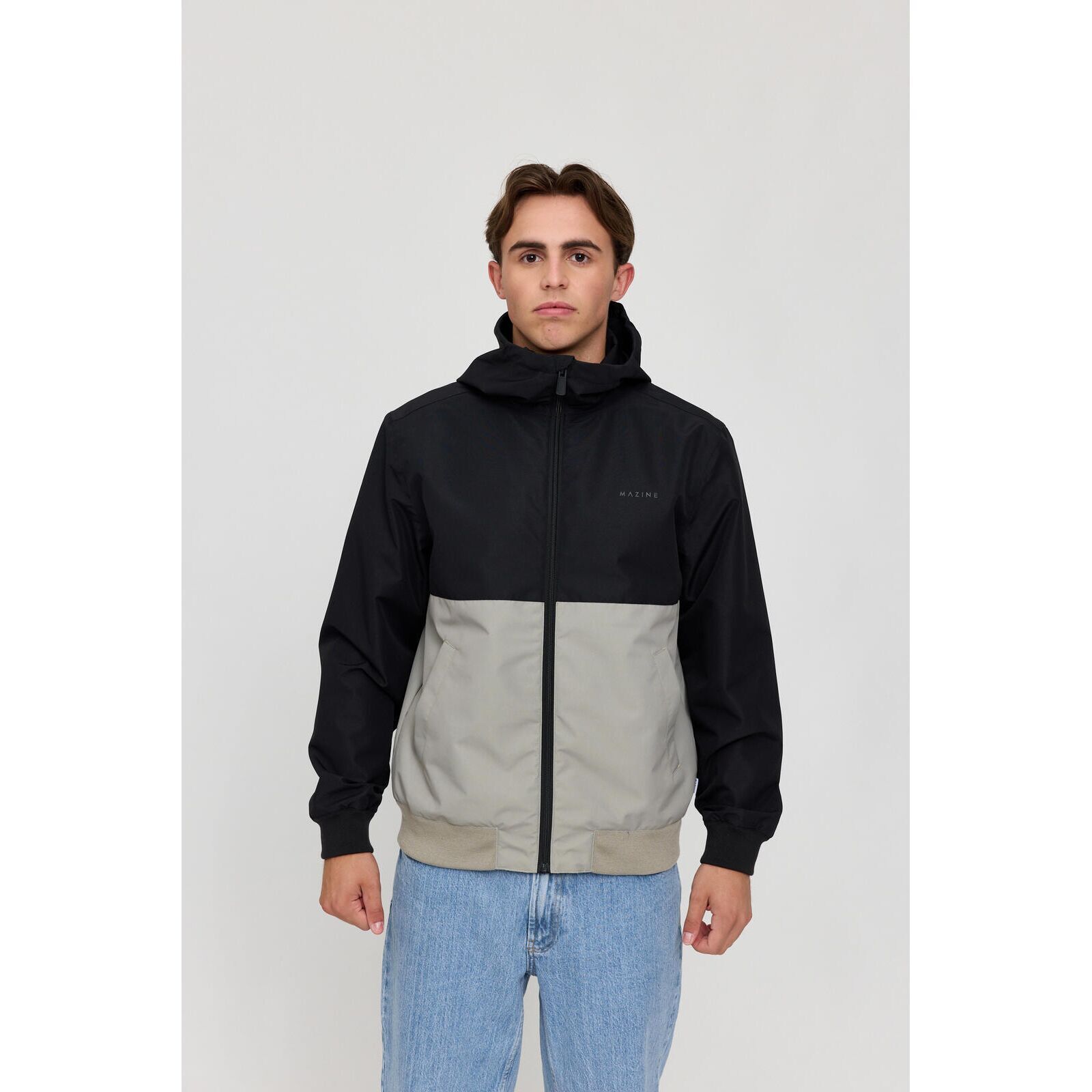 MAZINE Herren Jacke mit Kapuze black/elephant