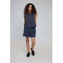 MAZINE Damen Bluse �rmellos Leinen ink blue XS