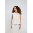 MAZINE Damen Bluse �rmellos Leinen moon XS