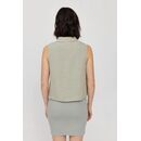 MAZINE Damen Bluse �rmellos Leinen seagrass XS