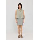 MAZINE Damen Bluse �rmellos Leinen seagrass XS