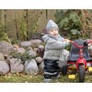 Pickapooh Baby Halstuch Dreieck Ringel Wollfleece grey 1