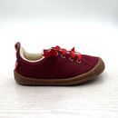 POLOLO Kinder Schuhe Barfu� Sneaker Gummi Baumwolle weinrot 27